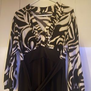 En Focus Studio Zebra-like print dress